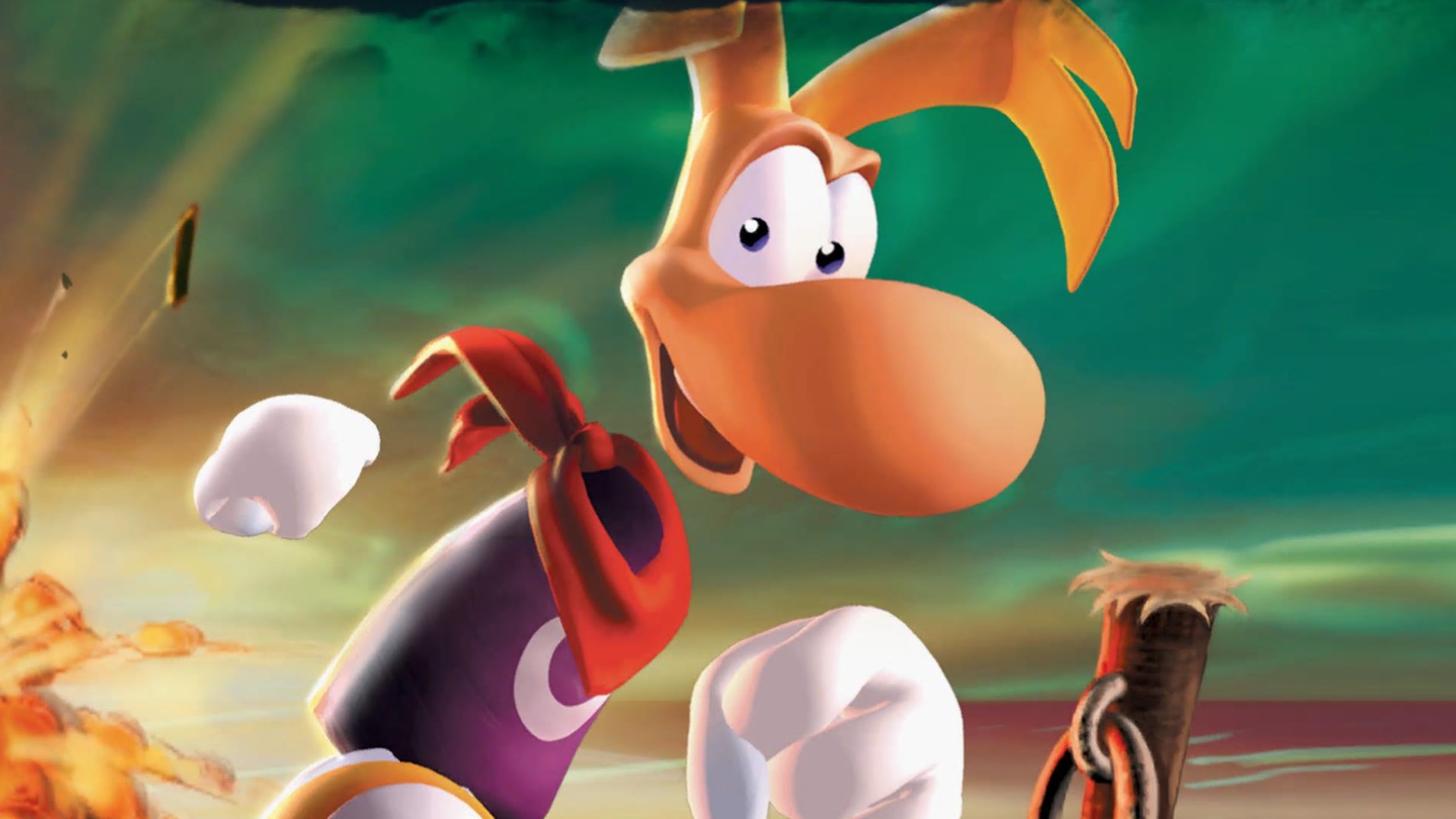 Key art of a Rayman game from Ubisoft.