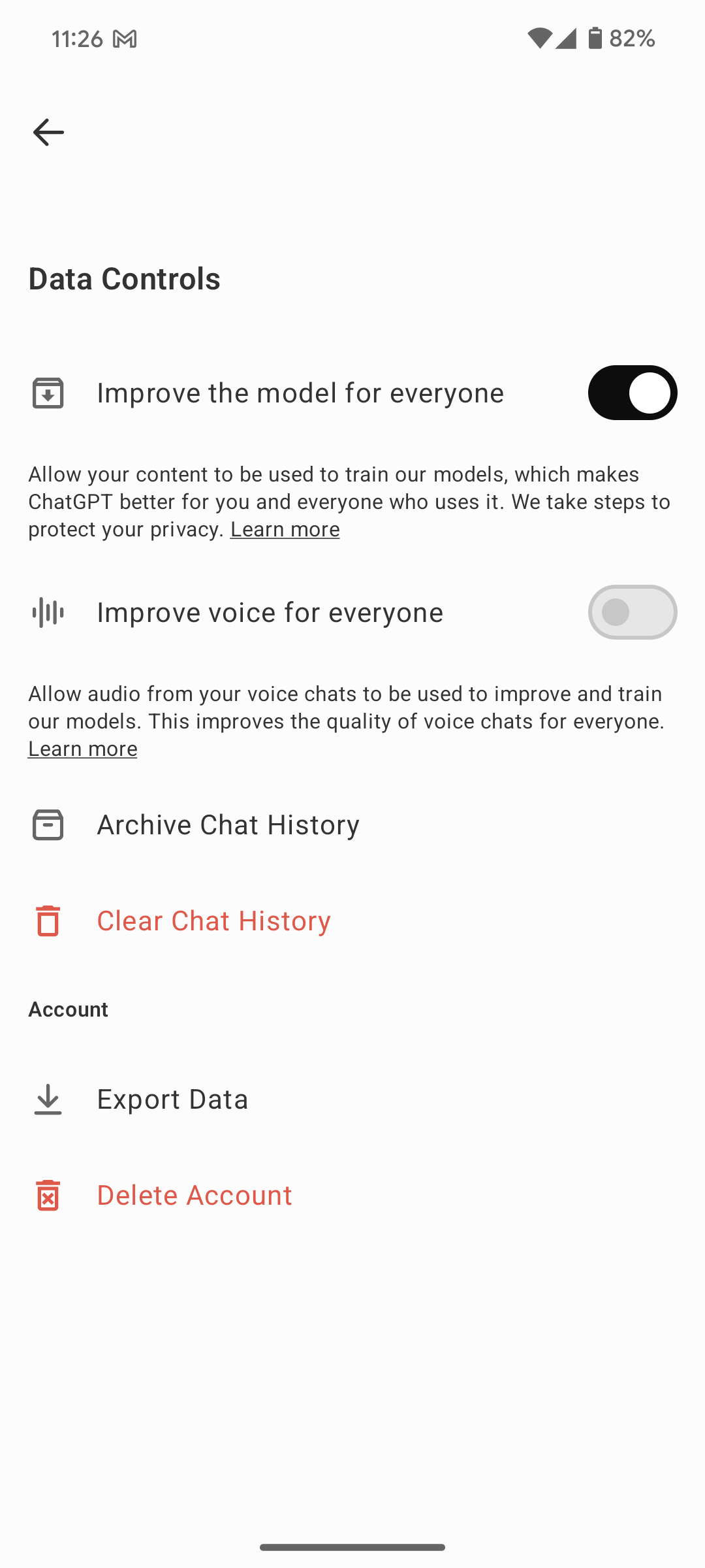 How to delete your entire chat history in ChatGPT