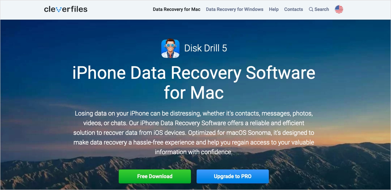 Disk Drill for macOS website.