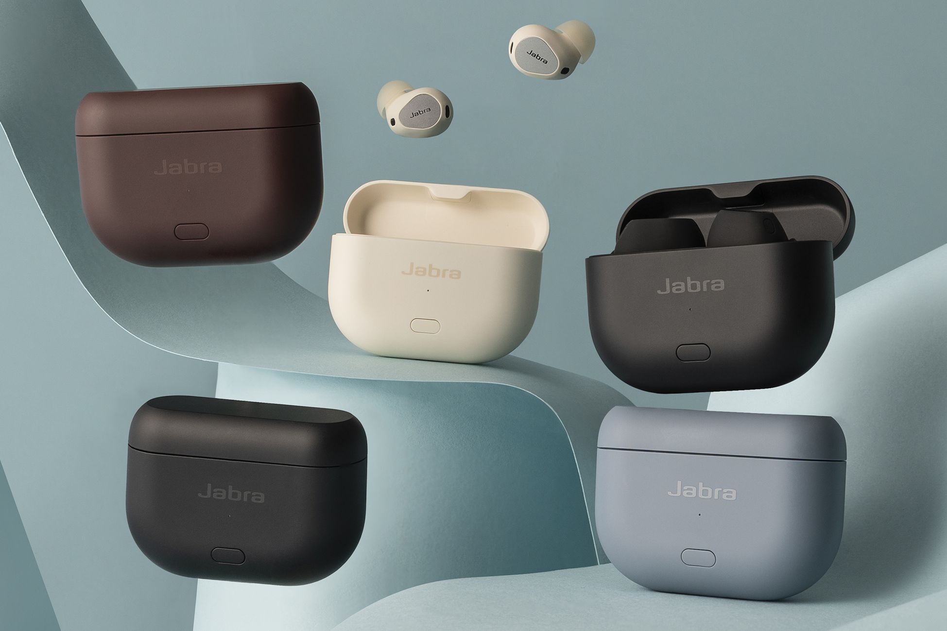 Jabra Elite 10 Gen 2 em várias cores.