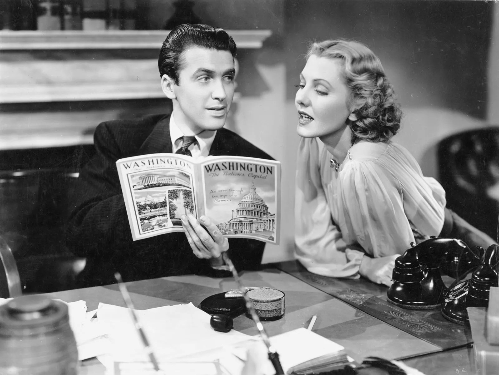James Stewart and Jean Arthur in Mr. Smith Goes to Washington.