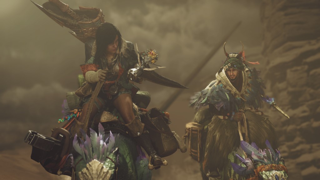 Une image tirée de la bande-annonce cinématographique de Monster Hunter Wilds au Summer Game Fest 2024.