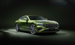 Front three quarter view of the new Bentley Continental GT Speed coupe.