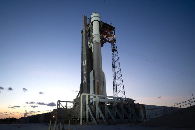 The Starliner atop an Atlas V rocket.