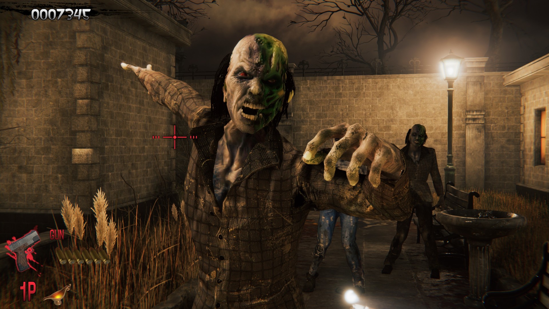 A zombie attacks in The House of the Dead: Remake.
