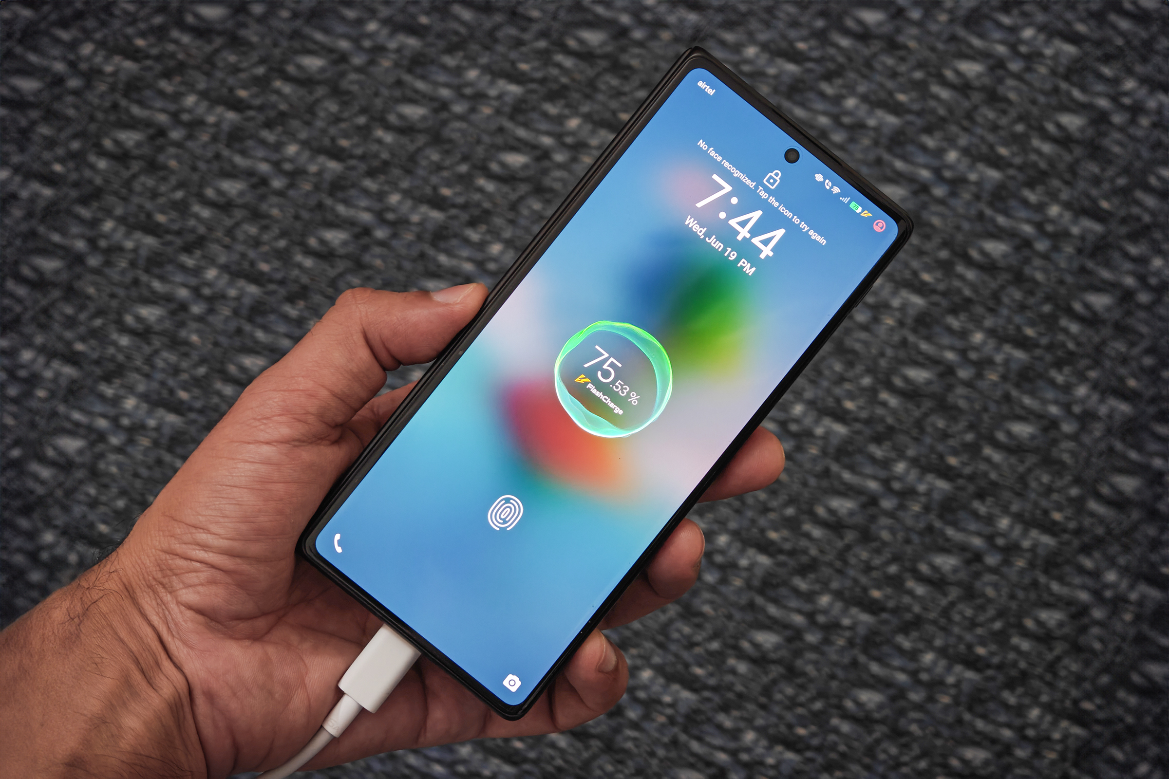 Vivo X Fold 3 Pro fast charging while held in hand.