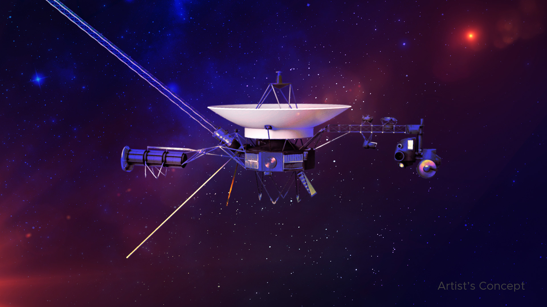 Concepto artístico de la nave espacial Voyager.
