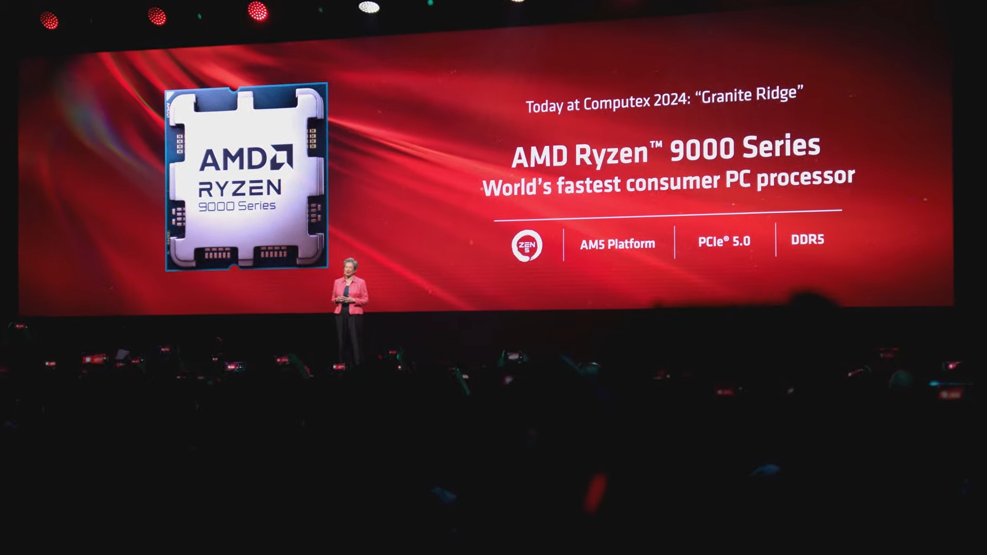 AMD announcing its Zen 5 CPUs at Computex.