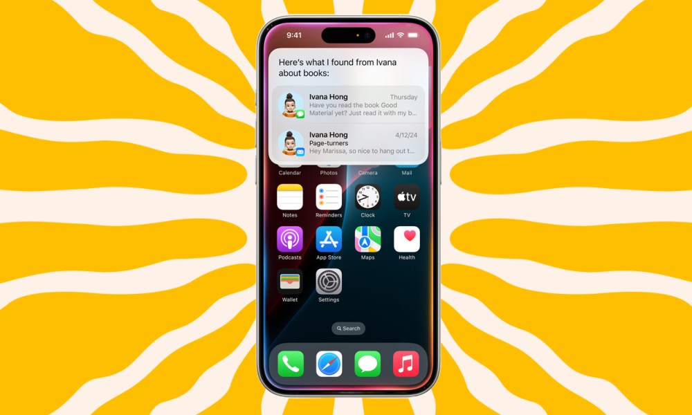 Apple Intelligence on iPhone pulling data from across apps.