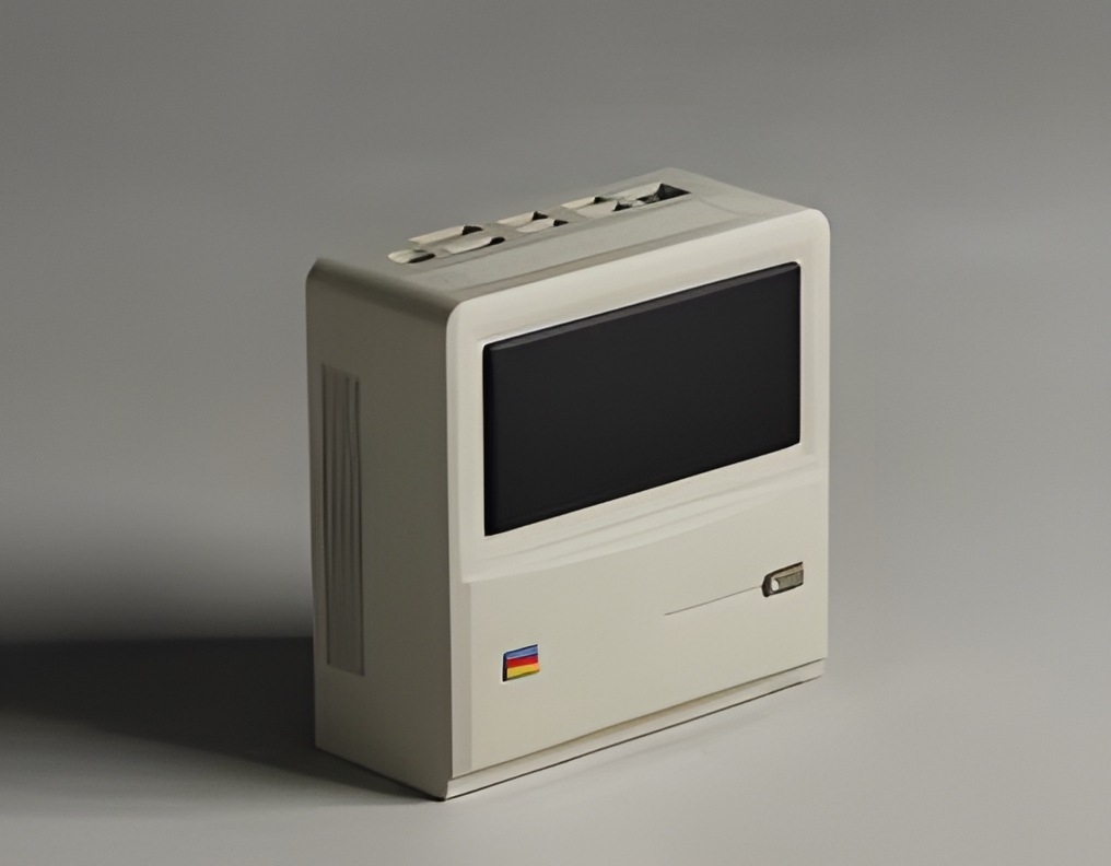 An Ayaneo PC sitting on a gray background.
