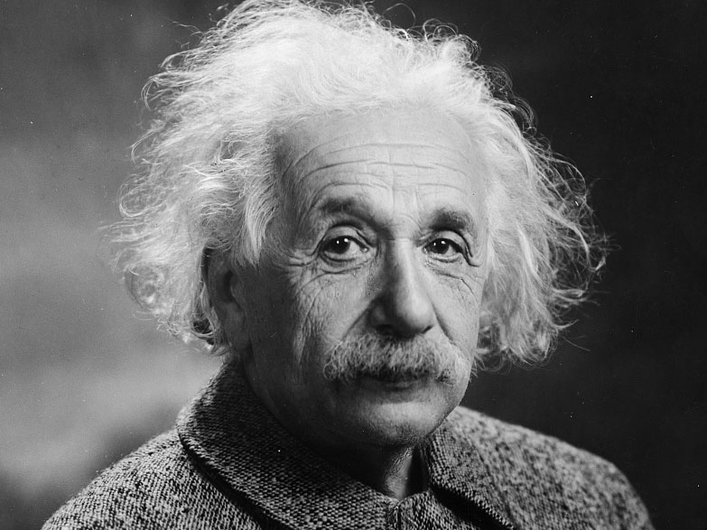 Un portrait d'Albert Einstein.