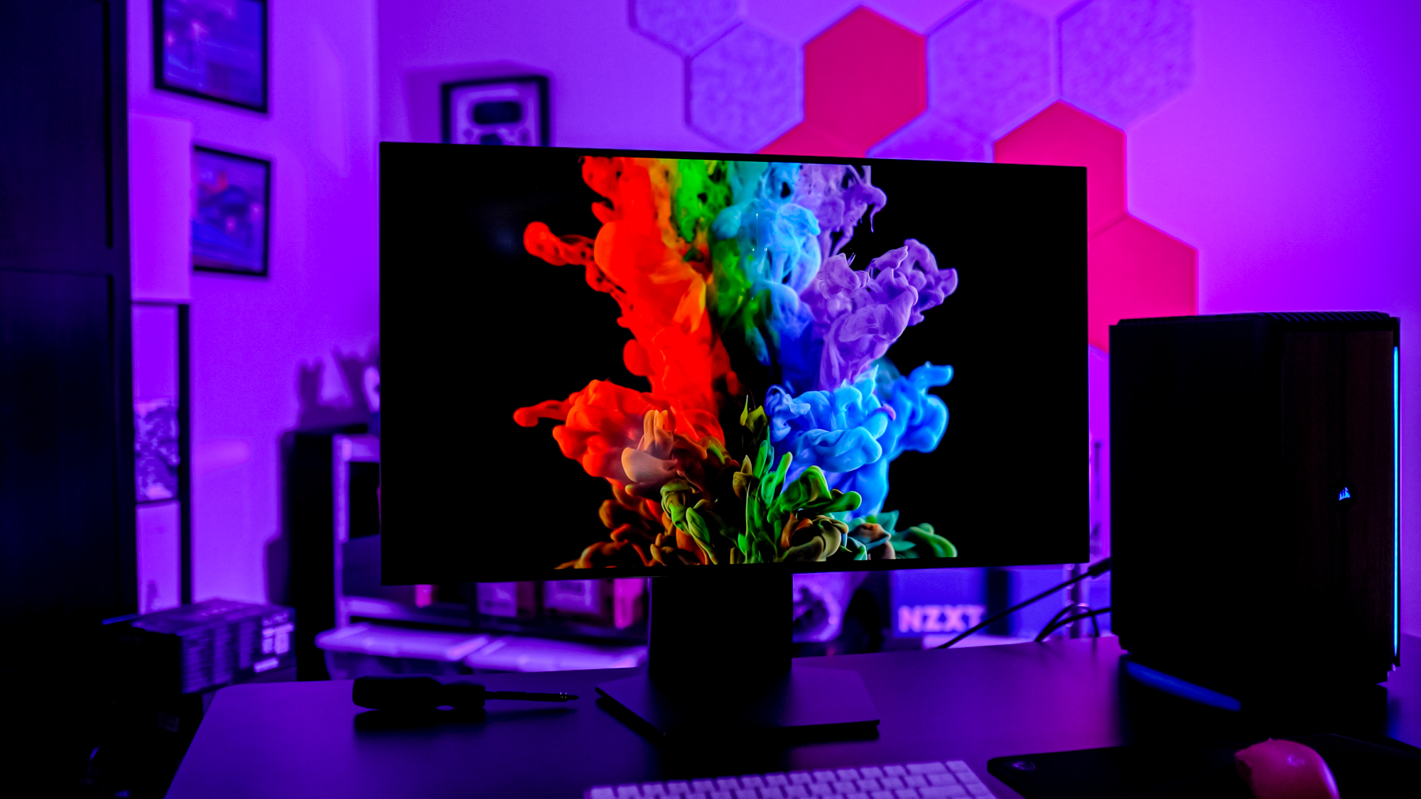 Un toque de color en el LG UltraGear Dual Mode OLED.