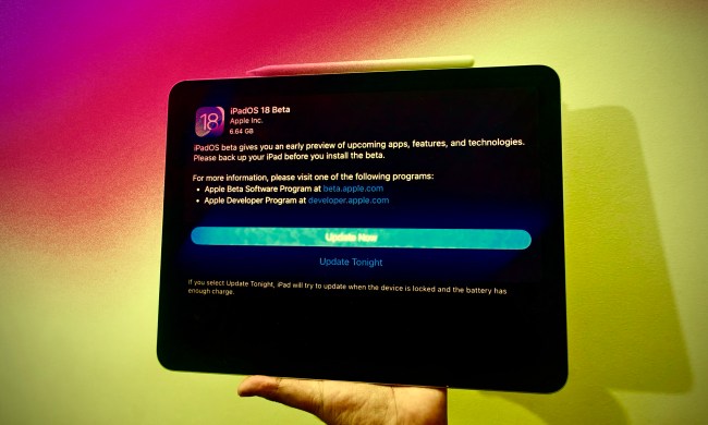 iPadOS 18 update on iPad Pro.