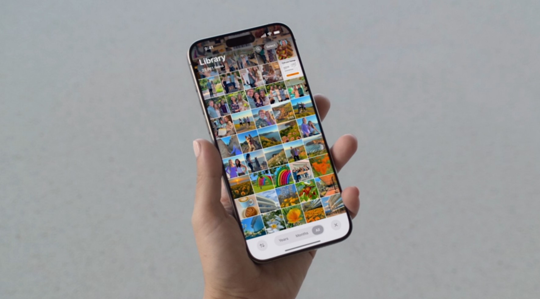 Cuadrícula de fotos de iOS 18