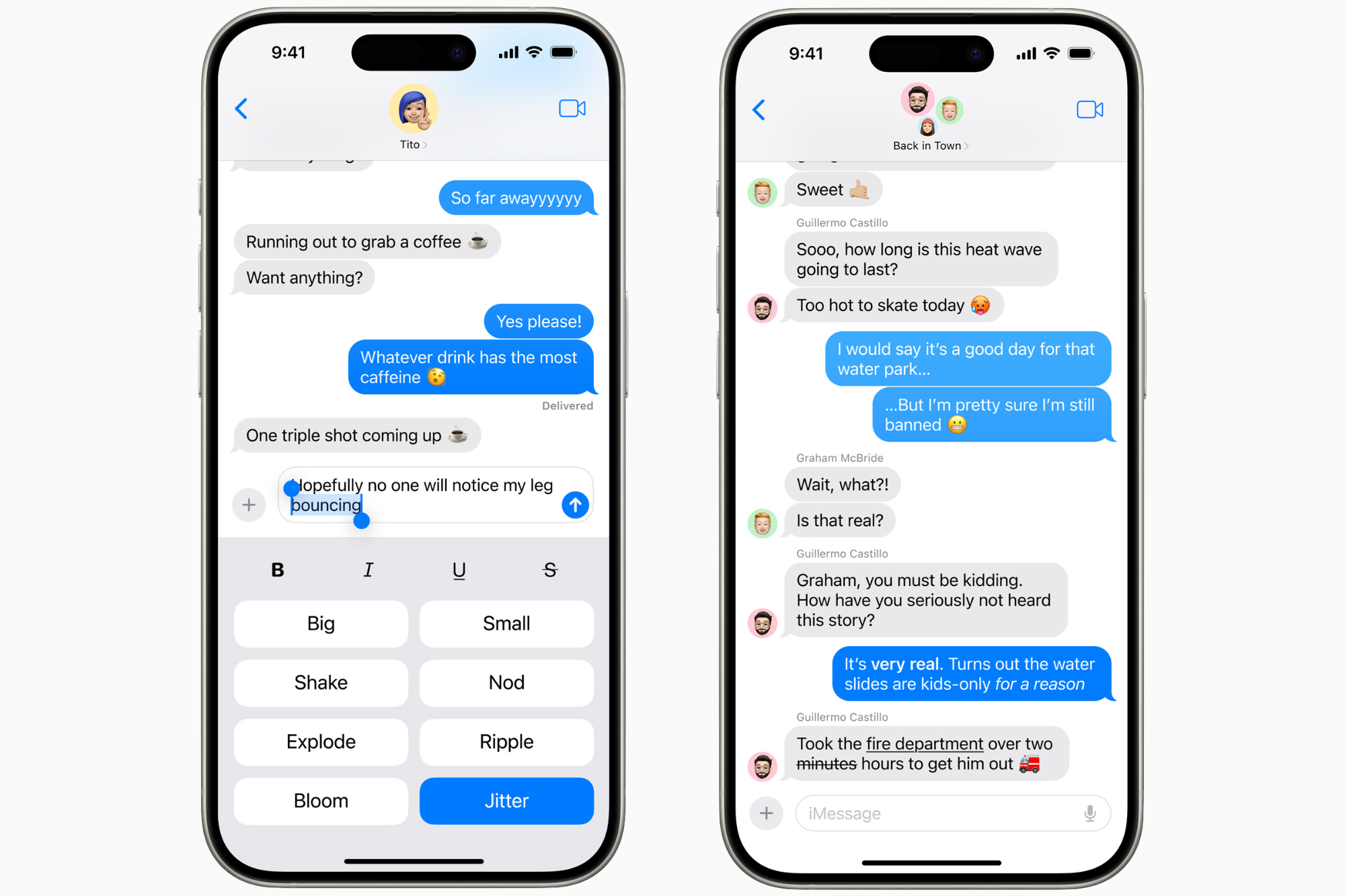 Text formatting features in iOS 18.