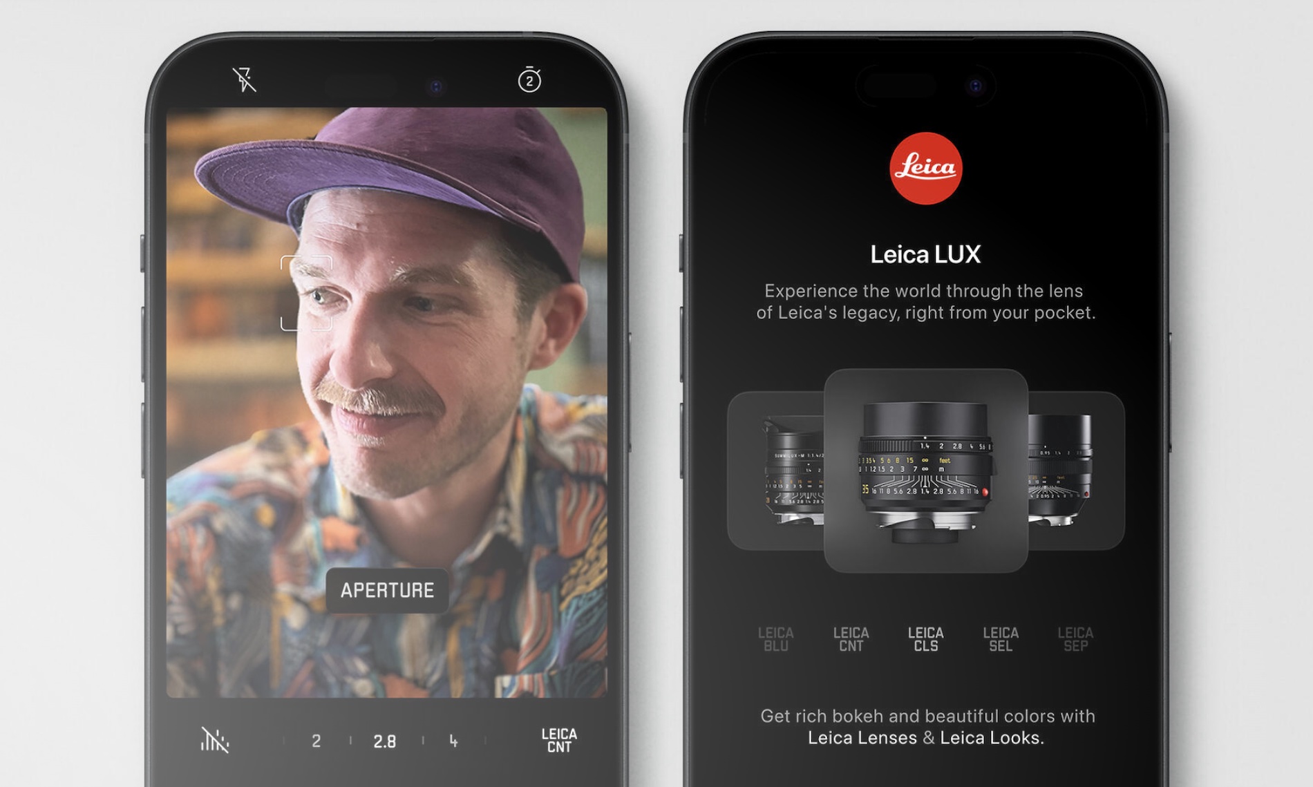 La aplicación Leica LUX para iPhone.