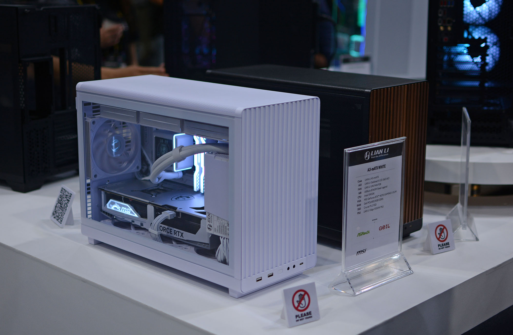 The Lian Li A3-mATX case showcased at Computex 2024.