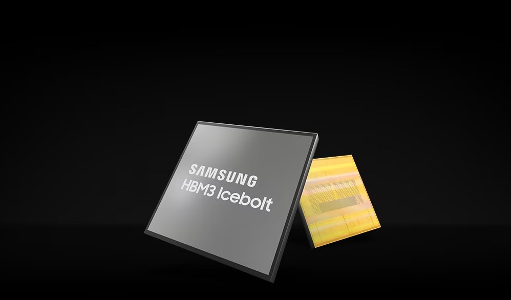 A Samsung HBM3 memory chip.