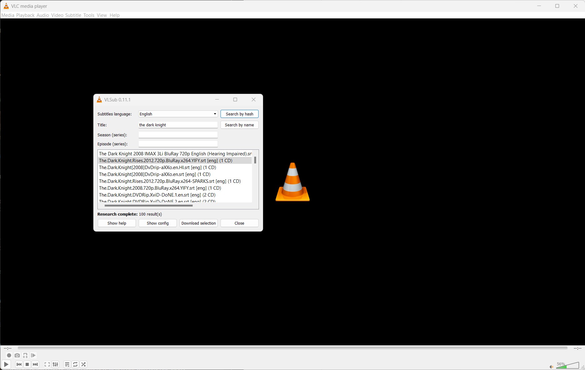 The VLSub feature in VLC media player.