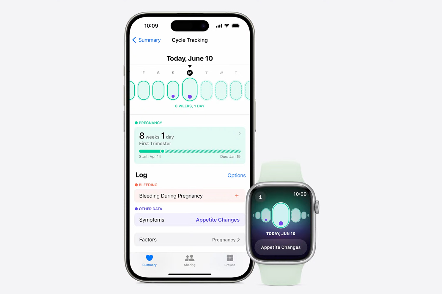 Seguimiento de gestación Apple Watch watchos 11.