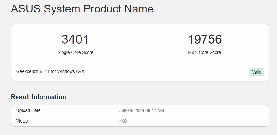 A benchmark of the Ryzen 9 9900X.