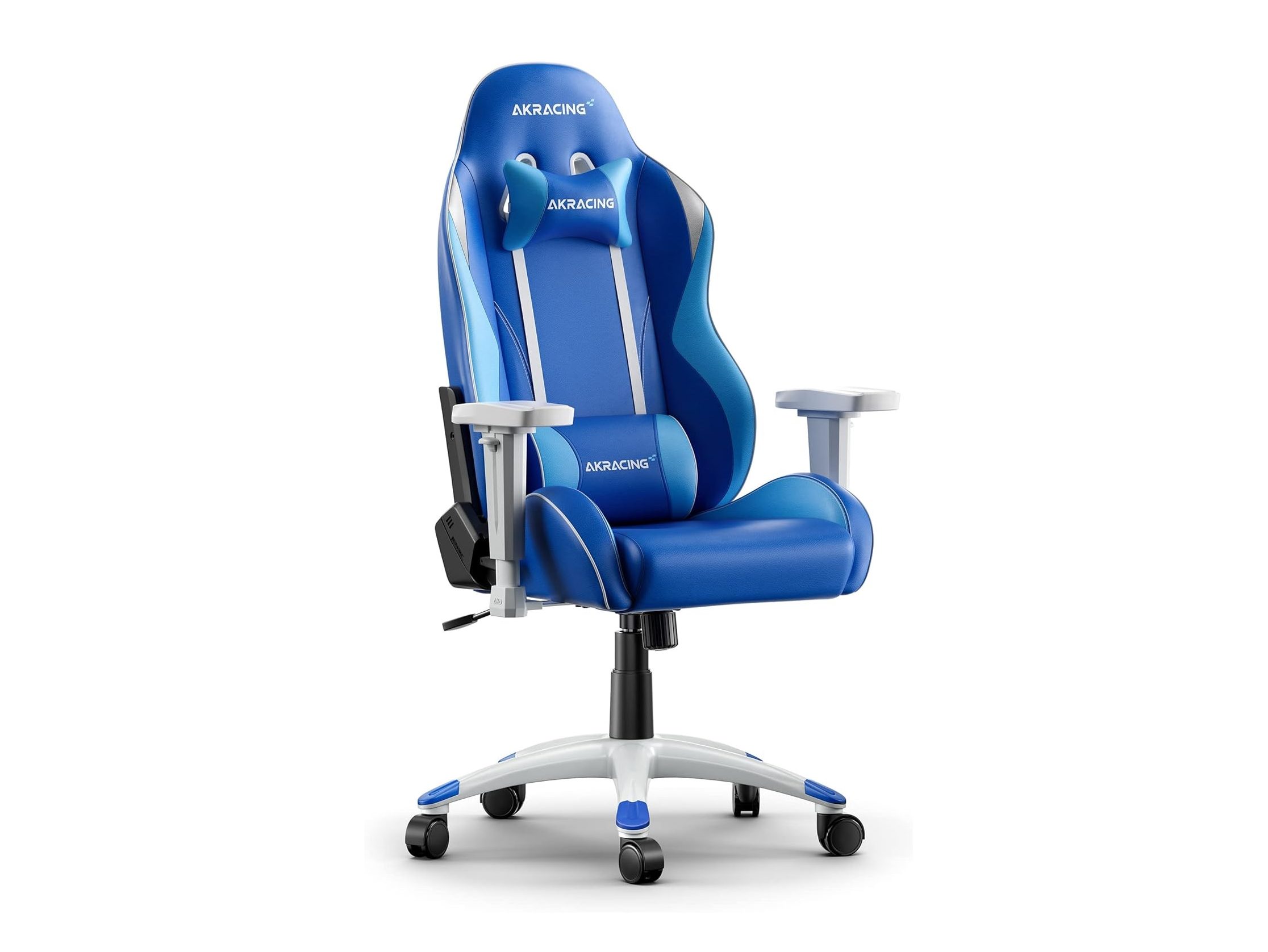 The Tahoe color (it's blue) of the AKRacing California Gaming Chair.