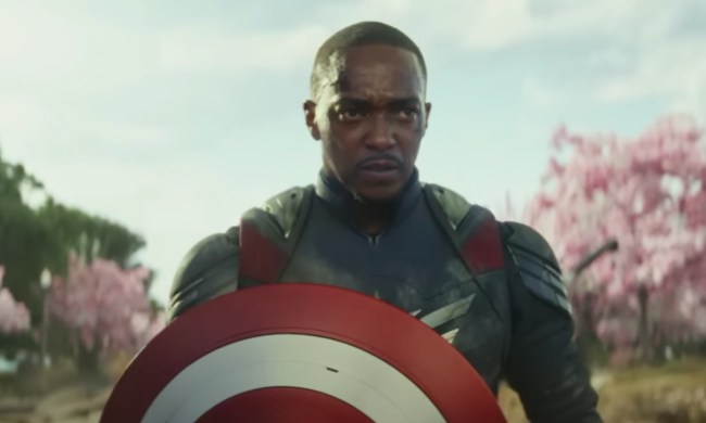 Sam Wilson holds the shield in Captain America: Brave New World.