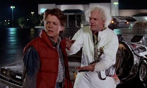 Michael J. Fox and Christopher Lloyd in Back to the Future.