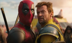 Deadpool and Wolverine stare back in the same direction in "Deadpool & Wolverine."