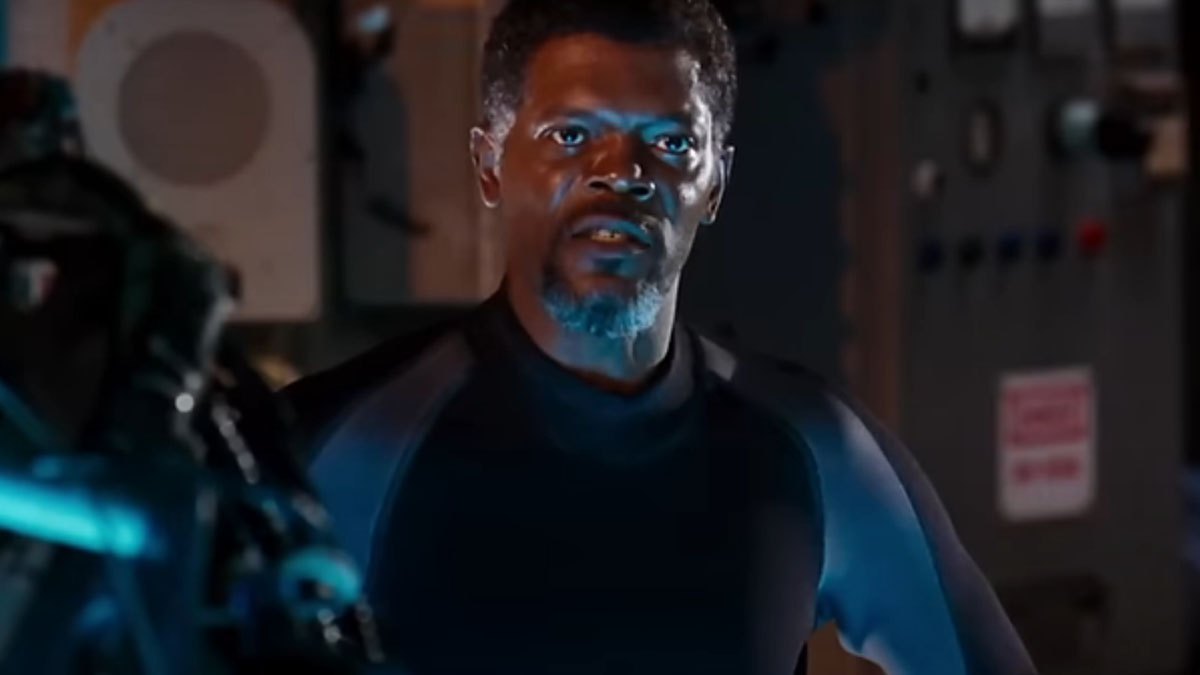 Samuel L. Jackson em Mar Azul Profundo.