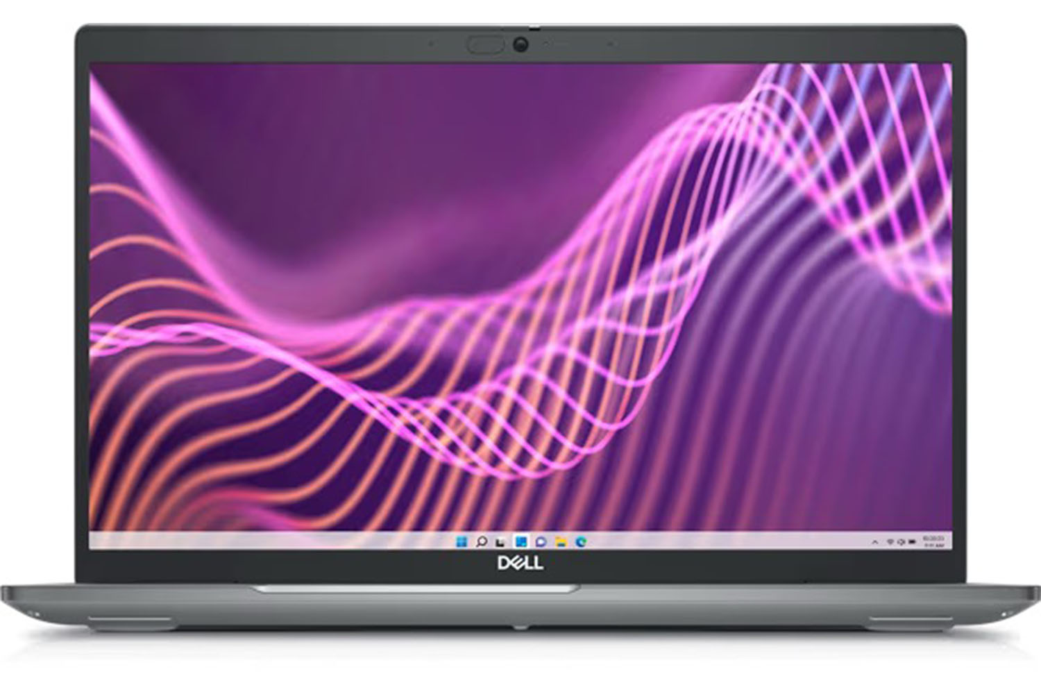 Der Dell Latitude 5540 Laptop auf weißem Hintergrund.