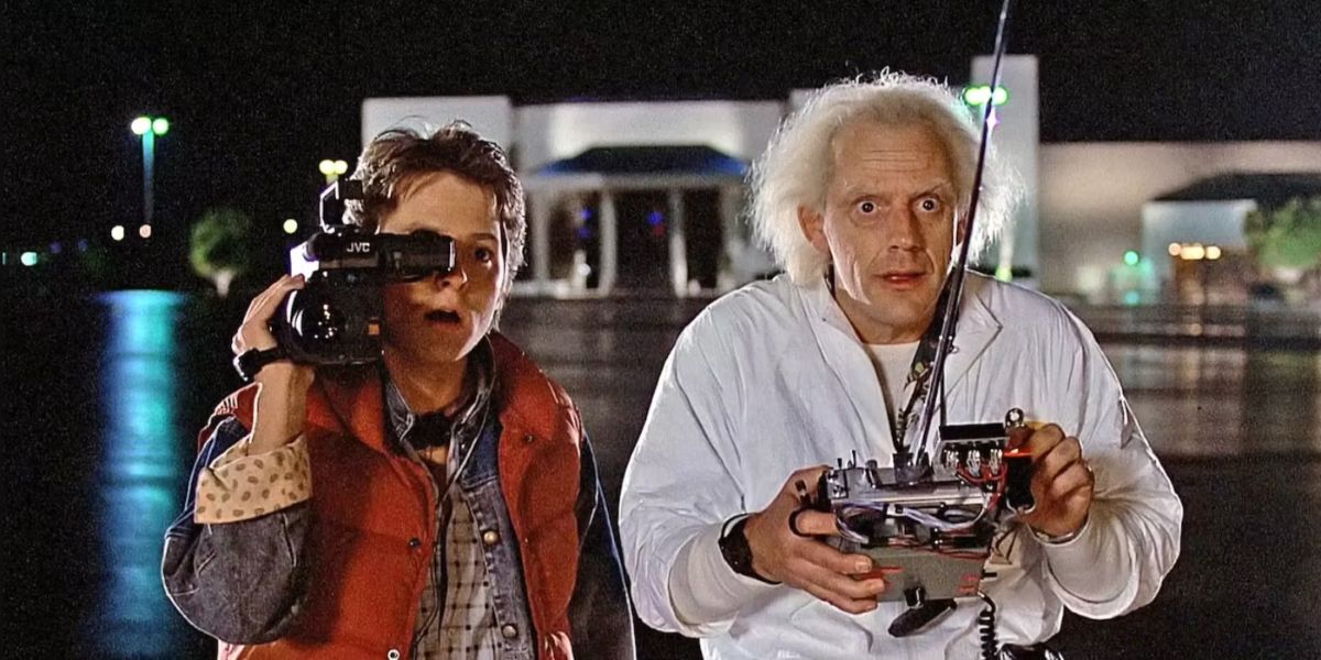 Doc e Marty em De Volta para o Futuro