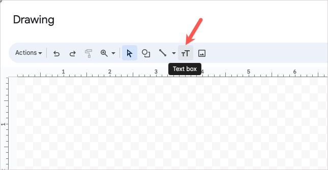 Text Box in the Google Docs Drawing tool.