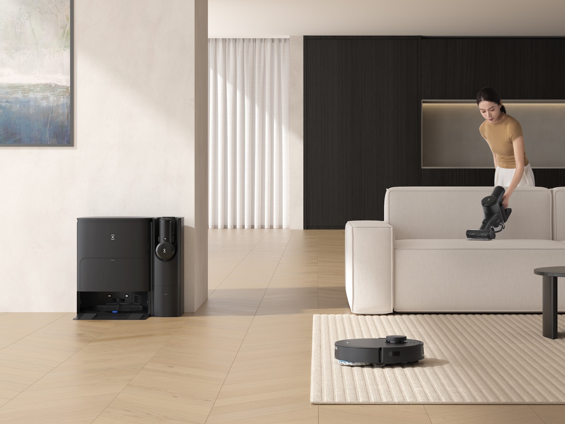 Ecovacs DEEBOT T30S Combo mit leistungsstarkem Dock-Lifestyle-Image