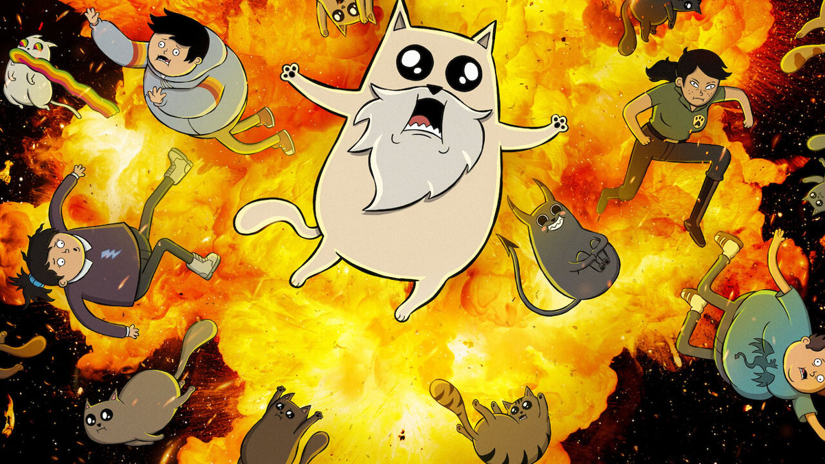 Godcat et le casting d'Exploding Kittens.