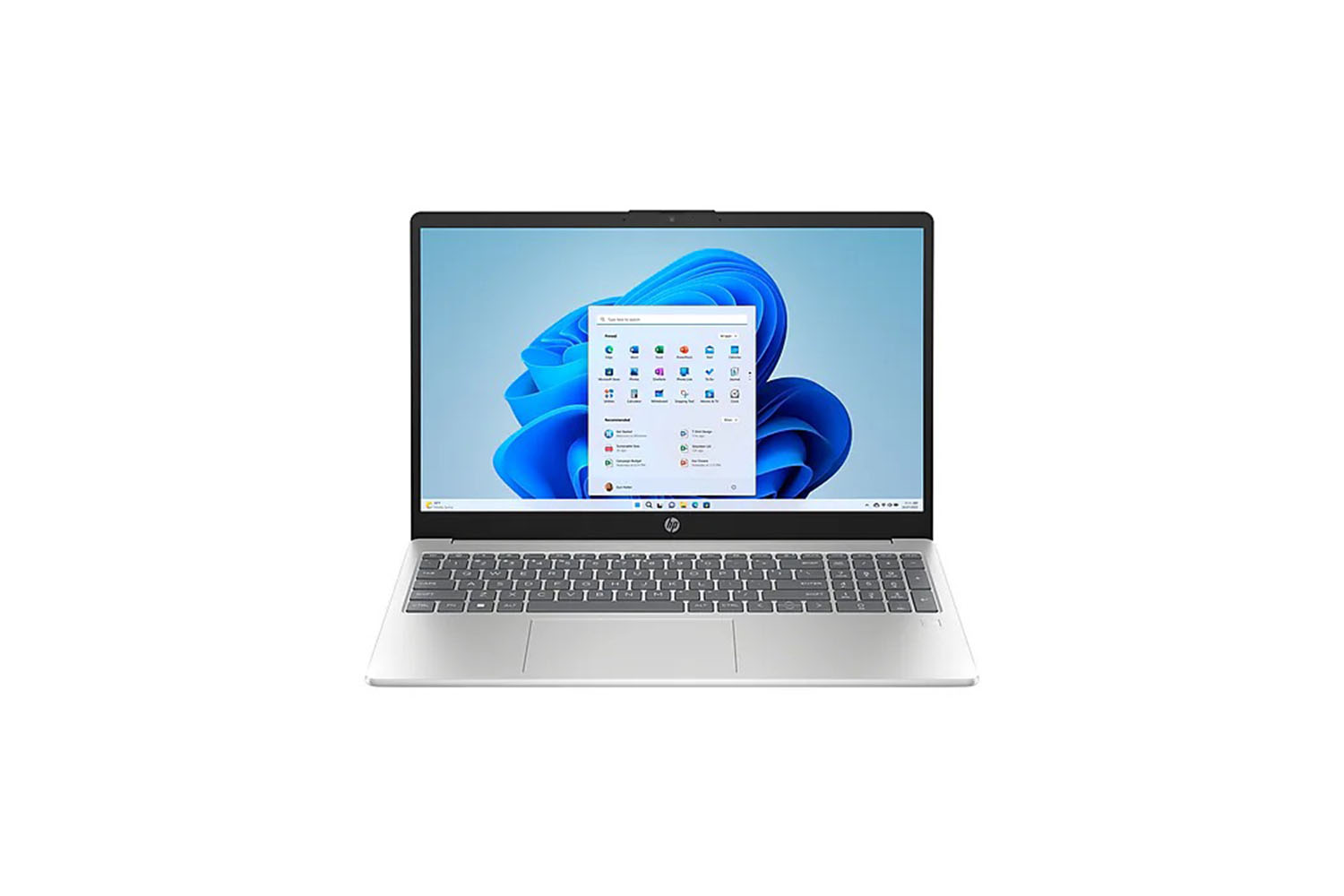 The HP 15.6-inch laptop on a white background.