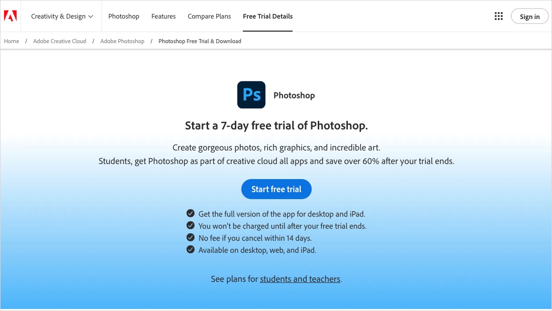 How to get Photoshop for free