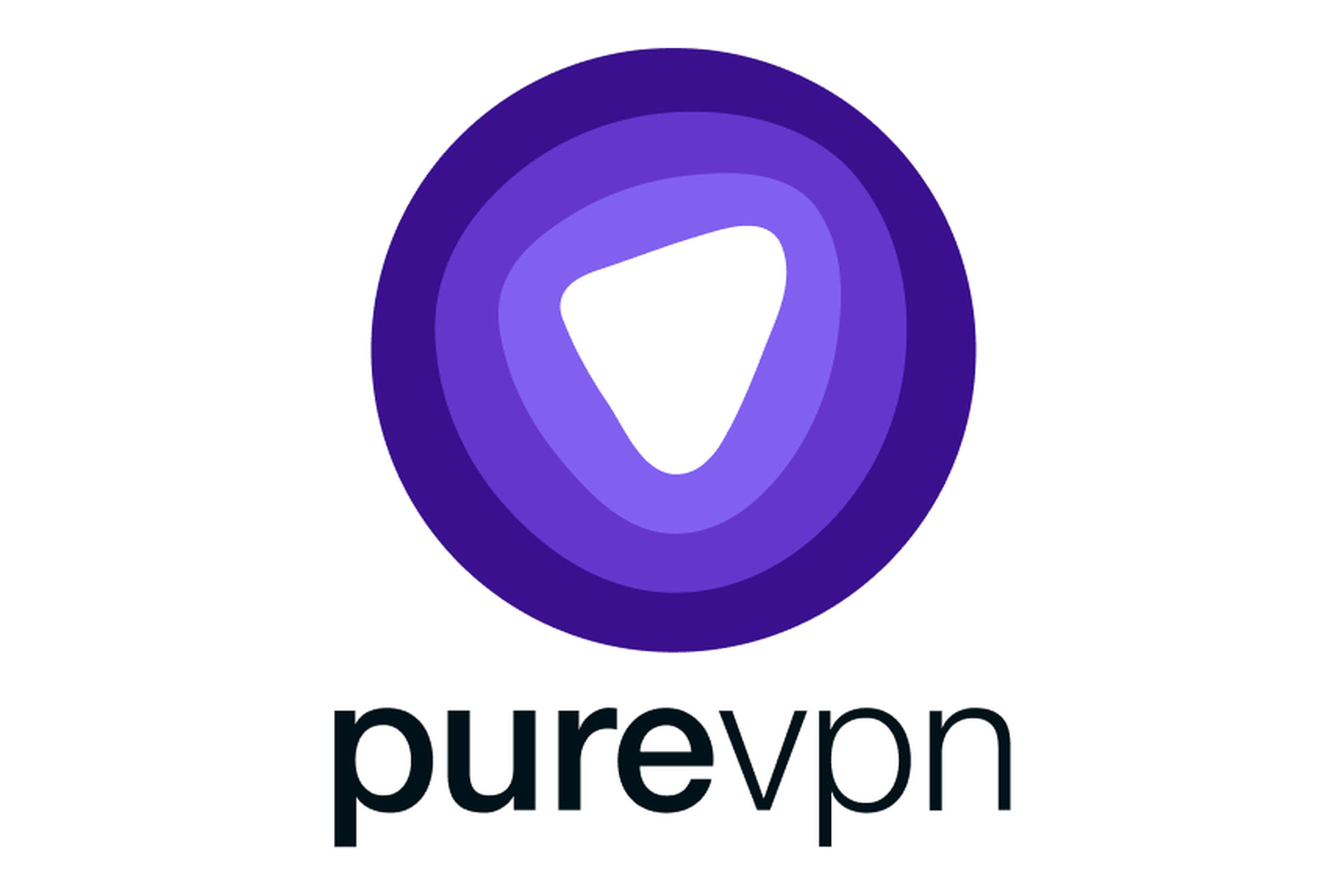 O logotipo PureVPN aparece em um fundo branco.