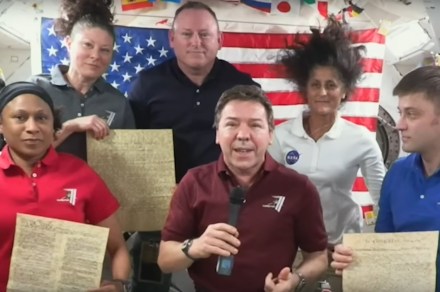 NASA astronauts send a Fourth of July message from space