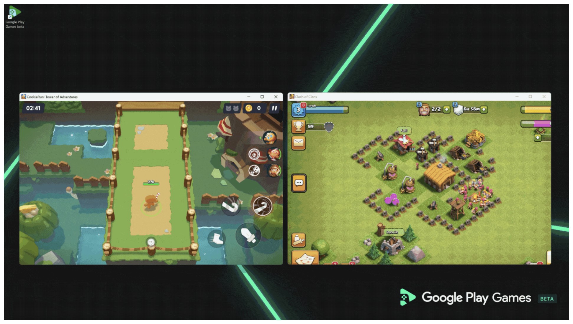 Google Play Games multi-game.