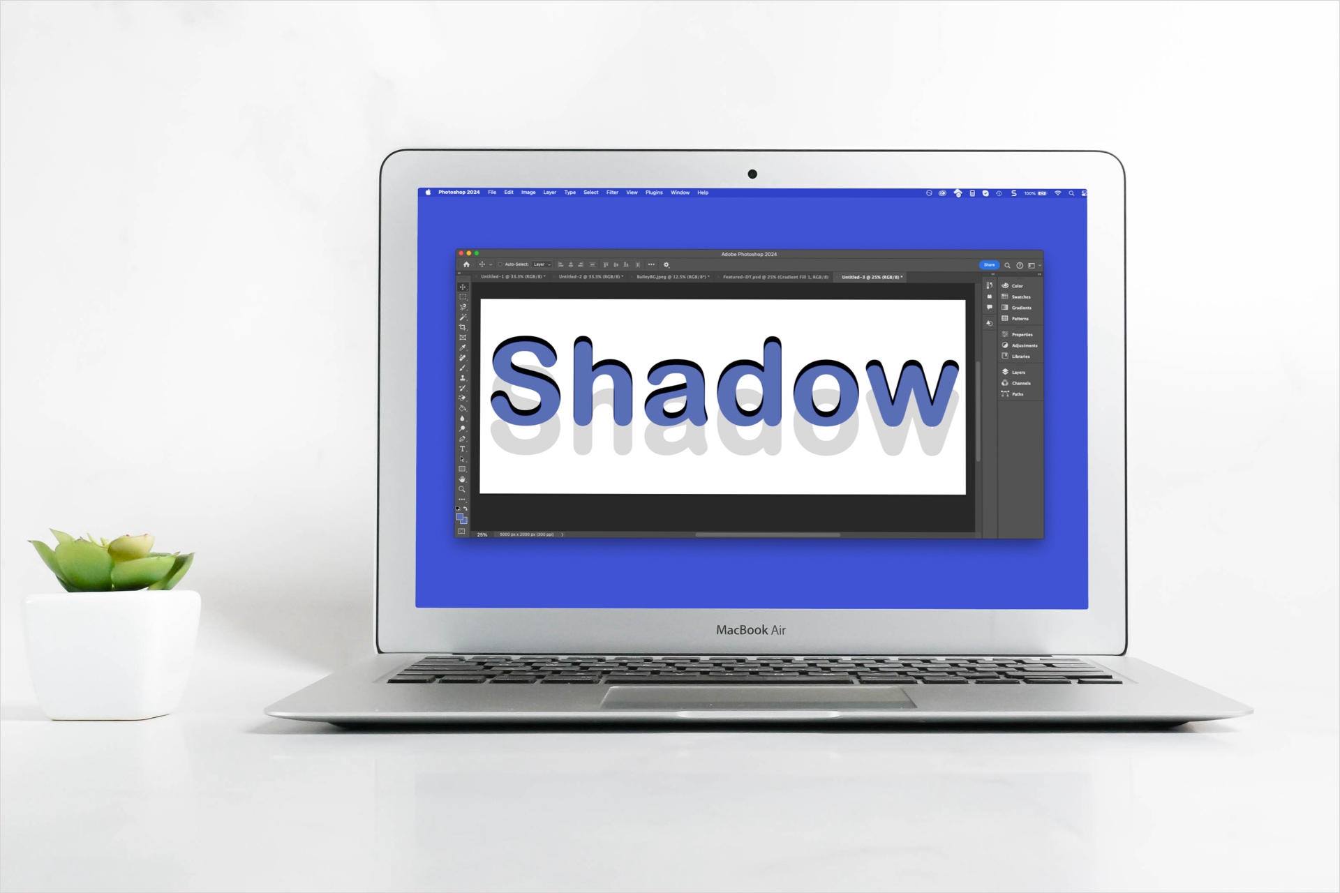 how to add shadow in photoshop macbook desk