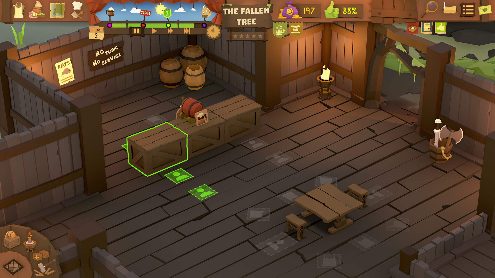 Construire une taverne des marais dans Tavern Keeper.