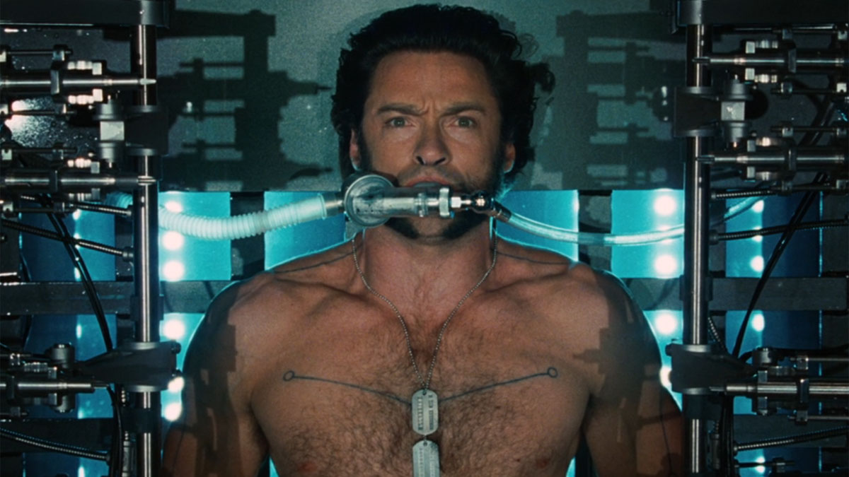 Hugh Jackman dans le rôle de Wolverine dans X-Men Origins : Wolverine.