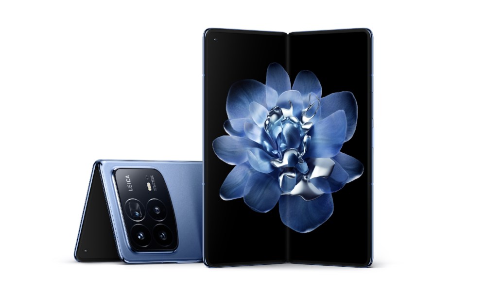 Xiaomi Mix Fold 4 blue foldable phone.