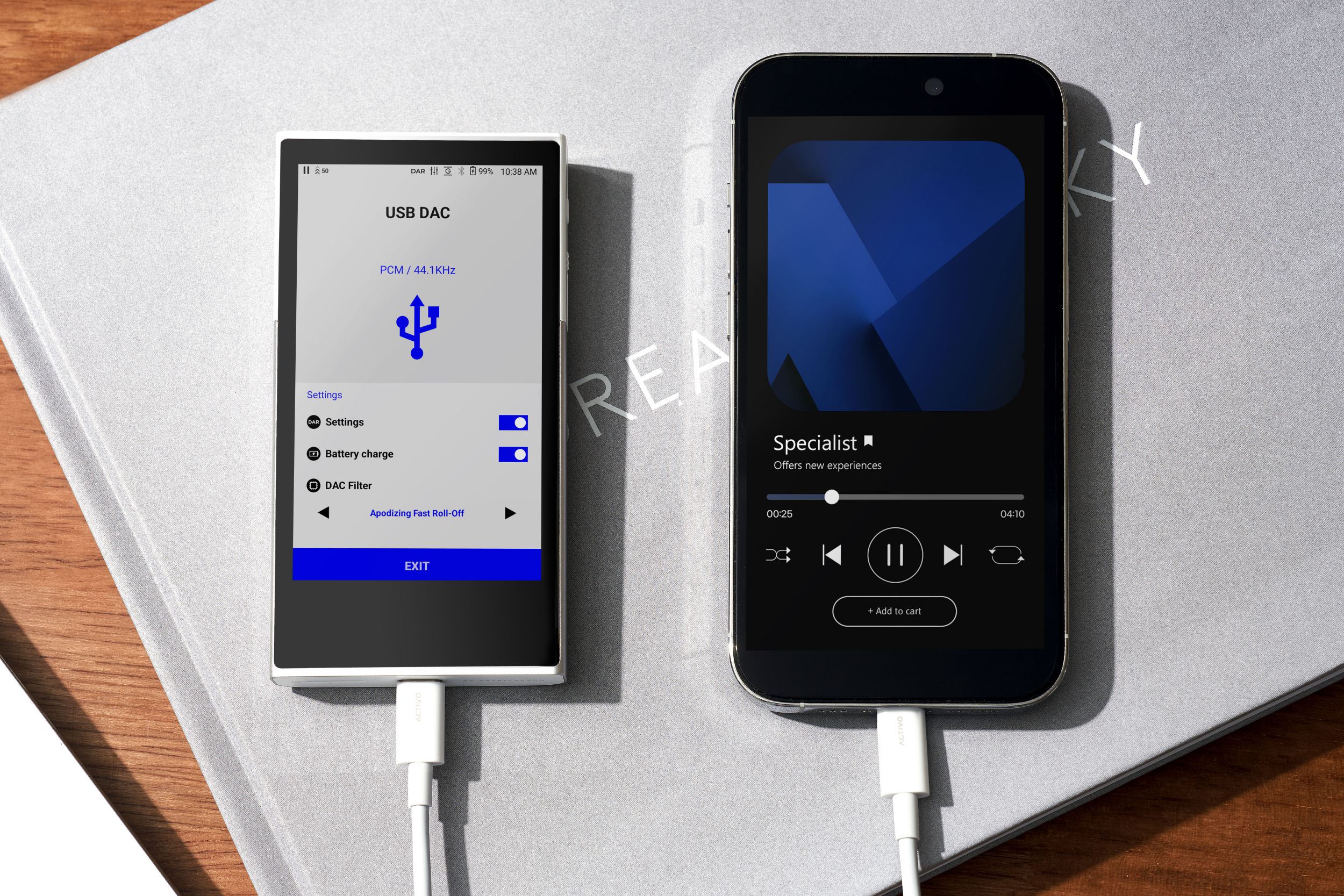 Reprodutor de áudio digital portátil P1 da Astell&Kern.