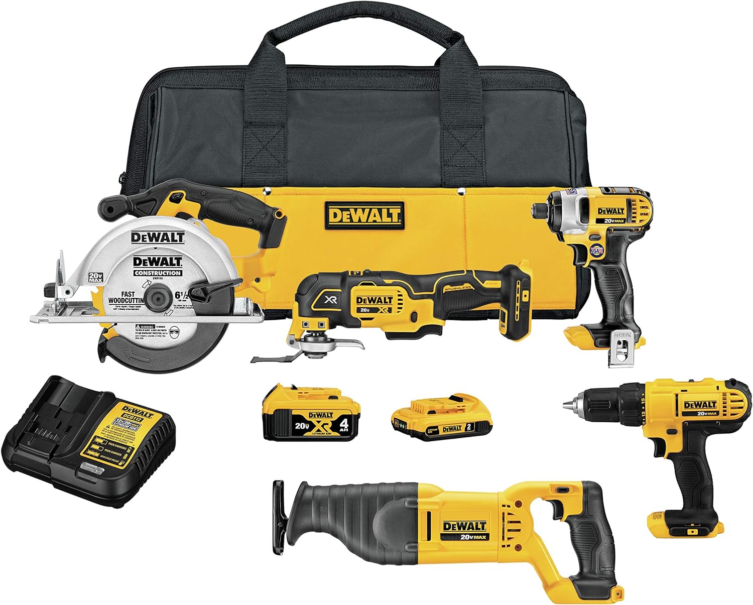 Das DeWalt 20V Max Elektrowerkzeug-Set.