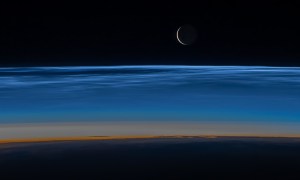 The Earth and moon captured from the ISS.