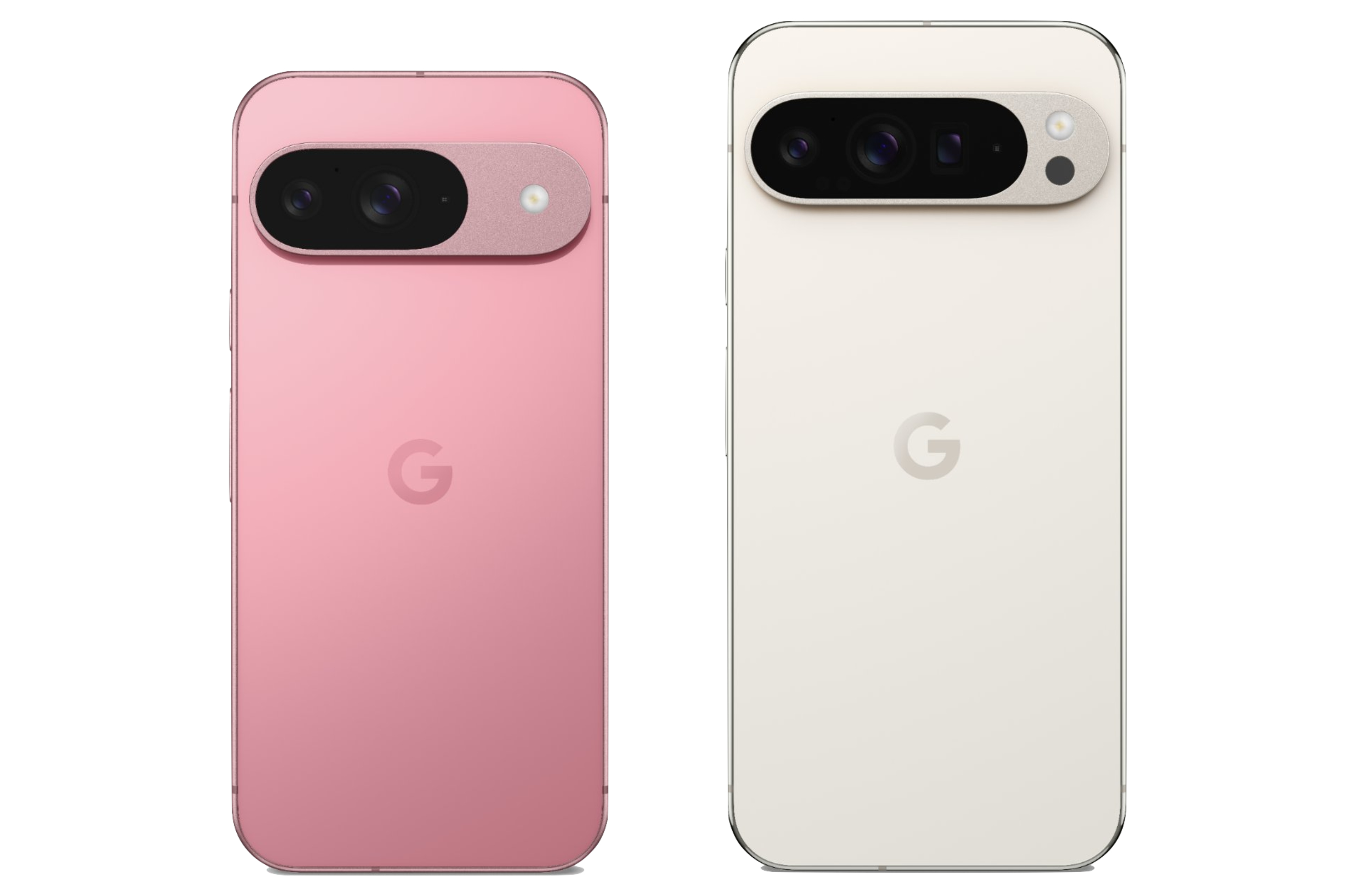 Renderizações do Google Pixel 9 e Pixel 9 Pro XL.