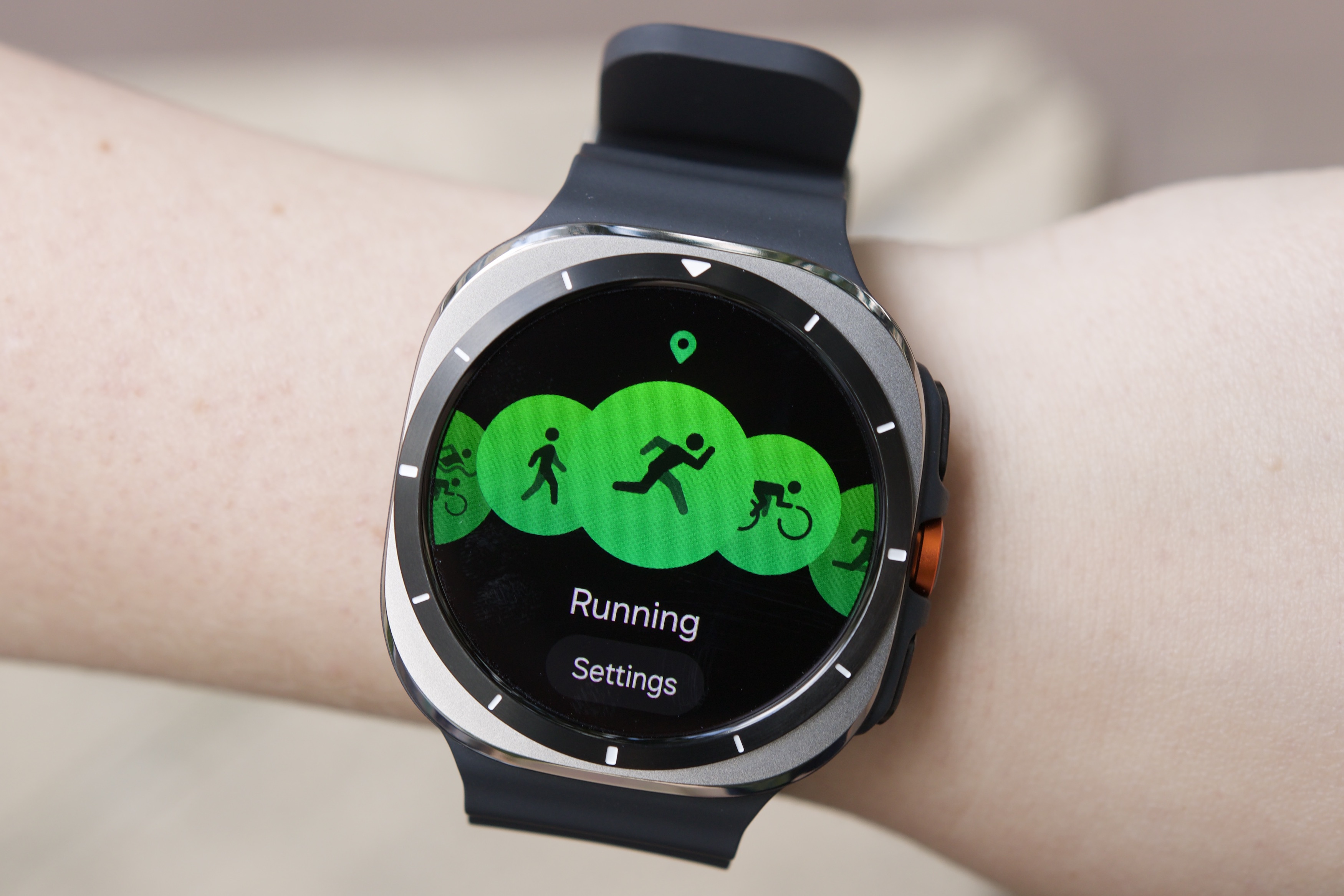 Exercise modes on the Samsung Galaxy Watch Ultra.