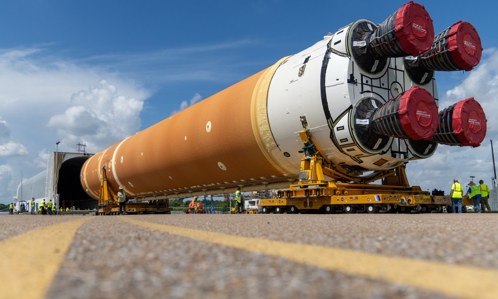 The core stage of NASA's SLS rocket.